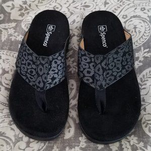 Spenco Orthotic Thong Sandals - Newport Cheetah